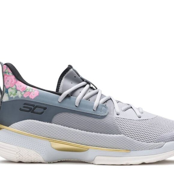 Under Armour Other - Under Armour Curry 7 Chinese New Year 2020 Men's 13 Gray Pink Floral